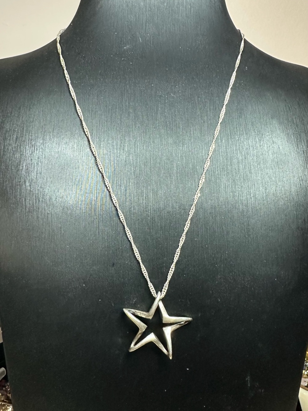 James Avery Silver Star Pendant Necklace